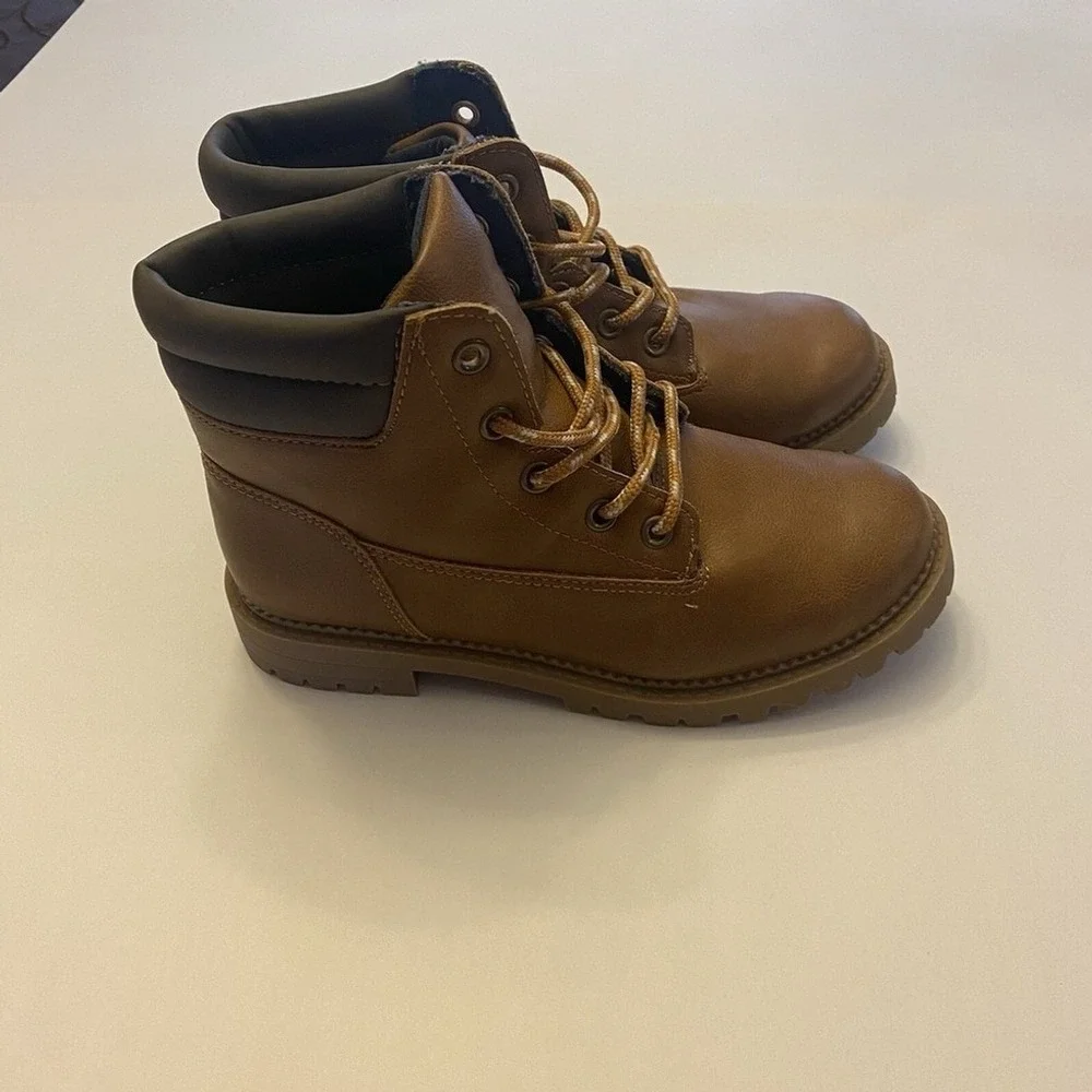 Kids Ankle‎ Boots Brown Lace Up Casual Fashion Boots